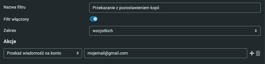 Przekierowanie z pozostawieniem kopii